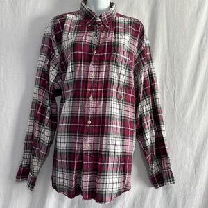 Tommy Hilfiger Womens Plaid Button down long sleeve shirt, size XL
